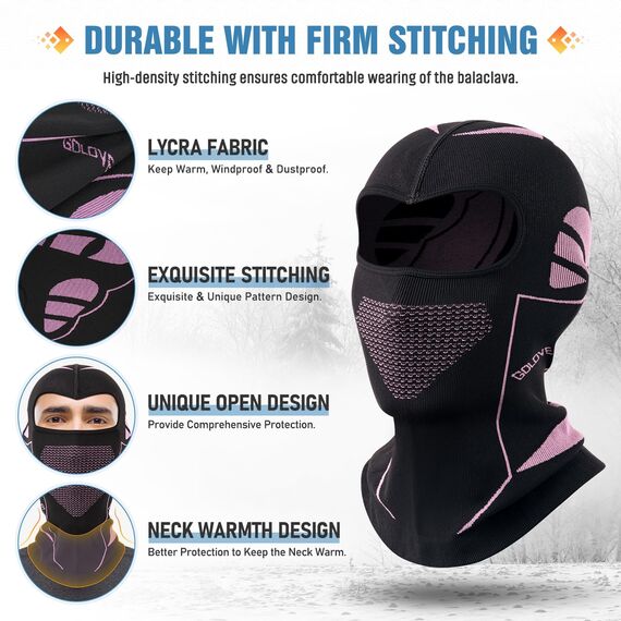 WACCET Sturmhaube Motorrad, Sturmhaube Fahrrad Winter Sturmmaske Warm Winddicht Multifunktions Gesichtsmaske Balaclava Atmungsaktive Skimaske für Herren und Damen Skifahren, Radfahren, Motorrad