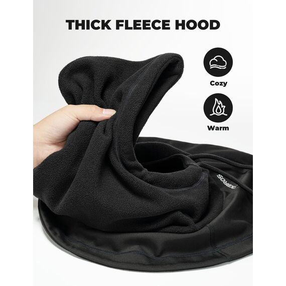 ROCKBROS Sturmhaube Motorrad, Balaclava Skimaske Herren Damen, Full Face Gesichtsmaske, Wintermütze & Halswärmer, Warm, Winddicht, Atmungsaktiv für Radfahren, Skifahren, Snowboarden, Schwarz