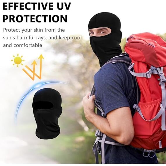AMFUN Gesichtshaube, Balaclava Gesichtshaube, Sturmhaube, Motorrad Radfahren Ski Sturmhaube, Winddichte Wasserdichte Kopfbedeckung für Winter Sport & Outdoor, UV-Schutzschal für Herren & Damen
