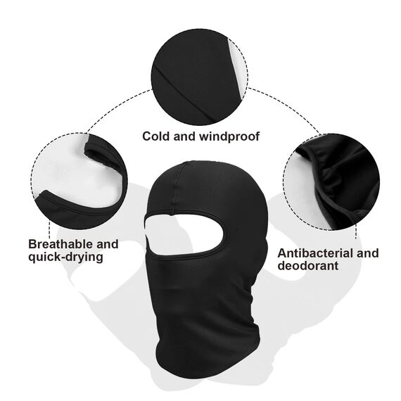 NITAIUN 5 Stücke Sturmhauben Gesichtshaube Skimaske Motorradmaske Fahrrad Gesichtsmaske Balaclavas Dünn und Atmungsaktiv Winddicht Multifunktional für Herren und Damen Winter Sommer (5 Stücke)