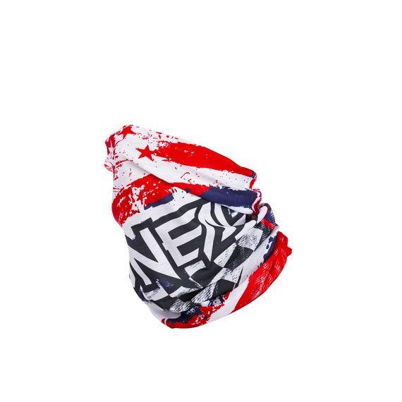 O‘NEAL | Halstuch Schlauch-Schal | Mountainbike Motocross Motorrad | Ungesäumt, Bequemes Material, elastischer Stoff | Neckwarmer USA | Unisex | Rot Weiß Blau | Einheitsgröße