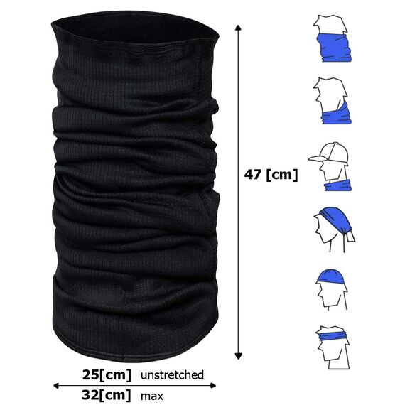 TODO Universal Schlauchschal Winter Halstuch für Laufen Radsport Herren Damen Multifunktionstuch Halswärmer Warm Fleece Winddicht Ski Nackenwärmer Fussball Schwarz (Schwarz - ns1)