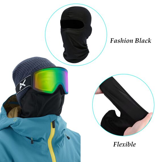 NITAIUN 5 Stücke Sturmhauben Gesichtshaube Skimaske Motorradmaske Fahrrad Gesichtsmaske Balaclavas Dünn und Atmungsaktiv Winddicht Multifunktional für Herren und Damen Winter Sommer (5 Stücke)