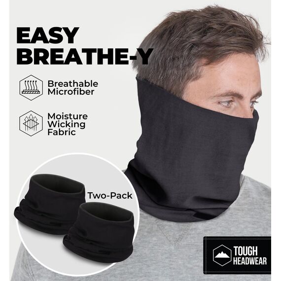 Tough Headwear 2er Set Schlauch Schal - 2x Schlauchschal für Damen und Herren - 2er Pack Loop Schal aus Polarfleece - Loopschal Halswärmer Set - Schlauchschal für den Winter