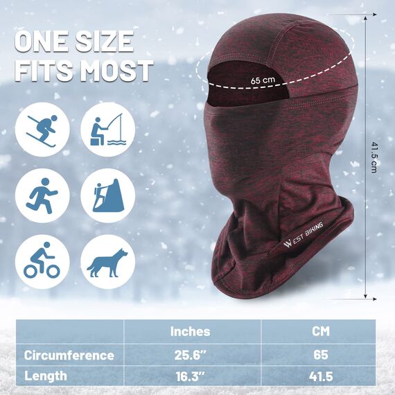 ICOCOPRO Sturmhaube Herbst Winter für Herren & Damen, Winddicht Thermo Balaclava Gesichtsmaske Skimaske Sturmmaske für Outdoor Sports Radfahren, Skifahren, Motorrad, Fahrrad, Einheitsgröße