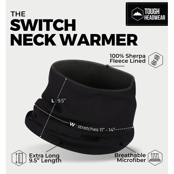 Tough Headwear 2er Set Schlauch Schal - 2x Schlauchschal für Damen und Herren - 2er Pack Loop Schal aus Polarfleece - Loopschal Halswärmer Set - Schlauchschal für den Winter