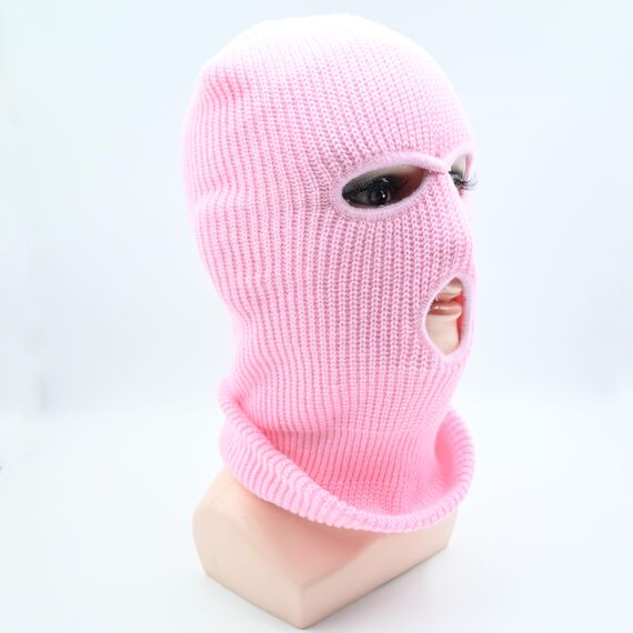LINSOCLE 2pcs Balaclava - 3-Loch Sturmmaske, Gestrickte Sturmhaube, Multifunktionsmaske, Skimütze für Motorrad und Fahrrad