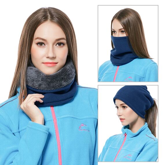 TAGVO Fleece Halswärmer, Winter Thermo Nackenwärmer Schal, Elastische Halsmanschette, Multifunktional Winddichter Ski Halswärmer, Sturmhaubenmaske für Damen und Herren - Universalgröße