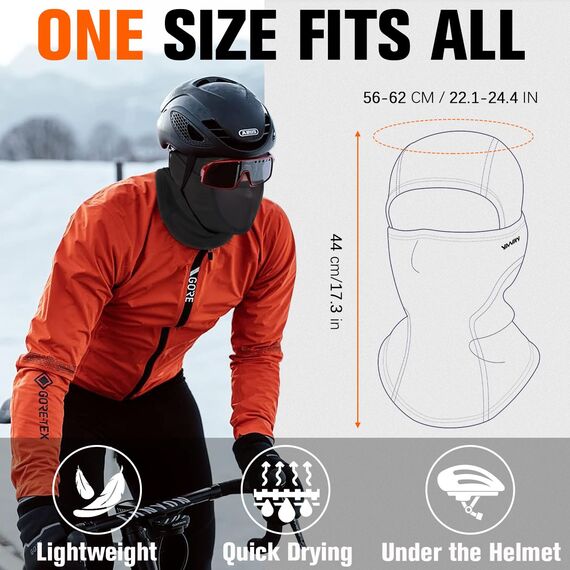 YANIKY Sturmhaube Winddichte Warme Skimaske Fahrrad Sturmmaske Winter Balaclava für Herren Damen Atmungsaktiv Gesichtsmaske für Radfahren, Skifahren, Motorrad, Outdoorsports