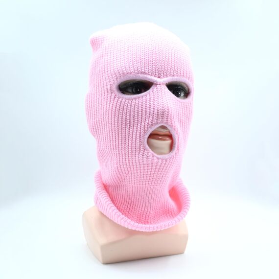 LINSOCLE 2pcs Balaclava - 3-Loch Sturmmaske, Gestrickte Sturmhaube, Multifunktionsmaske, Skimütze für Motorrad und Fahrrad