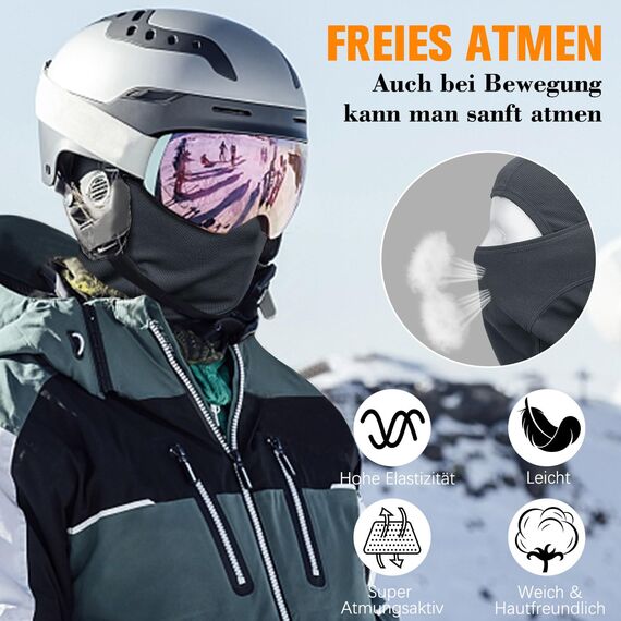 YANIKY Sturmhaube Atmungsaktiv Sturmmaske UV-Schutz Balaclava Herren Damen Gesichtshaube für Motorrad, Fahrrad, Radfahren, Outdoor Sports