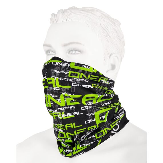O‘NEAL | Halstuch Schlauch-Schal | Mountainbike Motocross Motorrad | Ungesäumt, Bequemes Material, elastischer Stoff | Neckwarmer Matrix | Unisex | Schwarz Grün | Einheitsgröße
