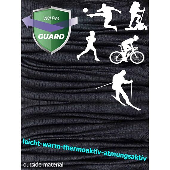 TODO Universal Schlauchschal Winter Halstuch für Laufen Radsport Herren Damen Multifunktionstuch Halswärmer Warm Fleece Winddicht Ski Nackenwärmer Fussball Schwarz (Schwarz - ns1)