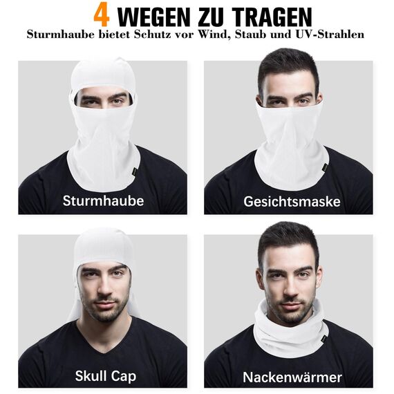 YANIKY Sturmhaube Atmungsaktiv Sturmmaske UV-Schutz Balaclava Herren Damen Gesichtshaube für Motorrad, Fahrrad, Radfahren, Outdoor Sports