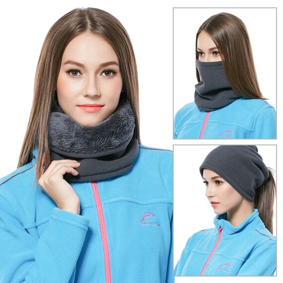 TAGVO Fleece Halswärmer, Winter Thermo Nackenwärmer Schal, Elastische Halsmanschette, Multifunktional Winddichter Ski Halswärmer, Sturmhaubenmaske für Damen und Herren - Universalgröße