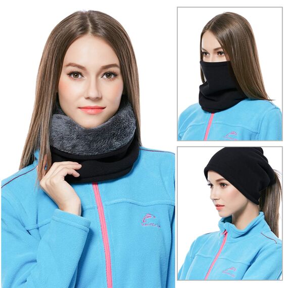 TAGVO Fleece Halswärmer, Winter Thermo Nackenwärmer Schal, Elastische Halsmanschette, Multifunktional Winddichter Ski Halswärmer, Sturmhaubenmaske für Damen und Herren - Universalgröße
