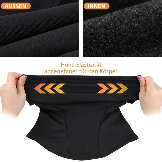 HEGCOIIE 2 Stück Winter Sturmhaube für Herren und Damen,Winddicht Thermo Balaclava Gesichtsmaske Skimaske für Outdoor Sports Radfahren, Skifahren, Motorrad, Fahrrad (Schwarz+Schwarz)
