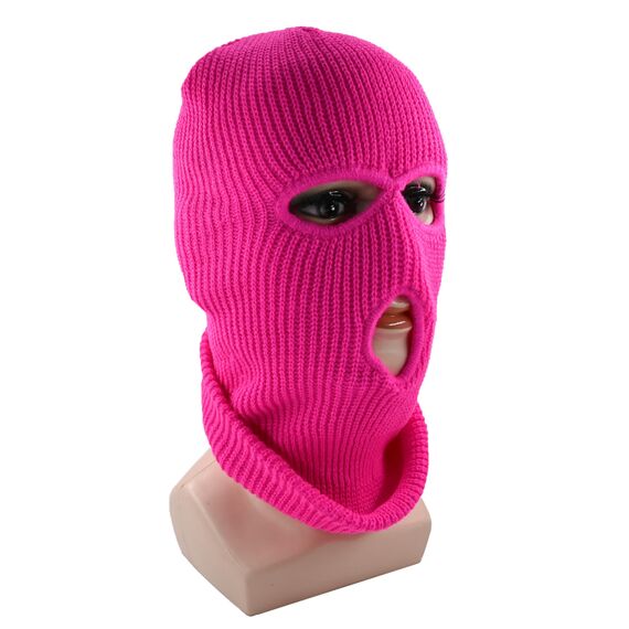 LINSOCLE 2pcs Balaclava - 3-Loch Sturmmaske, Gestrickte Sturmhaube, Multifunktionsmaske, Skimütze für Motorrad und Fahrrad