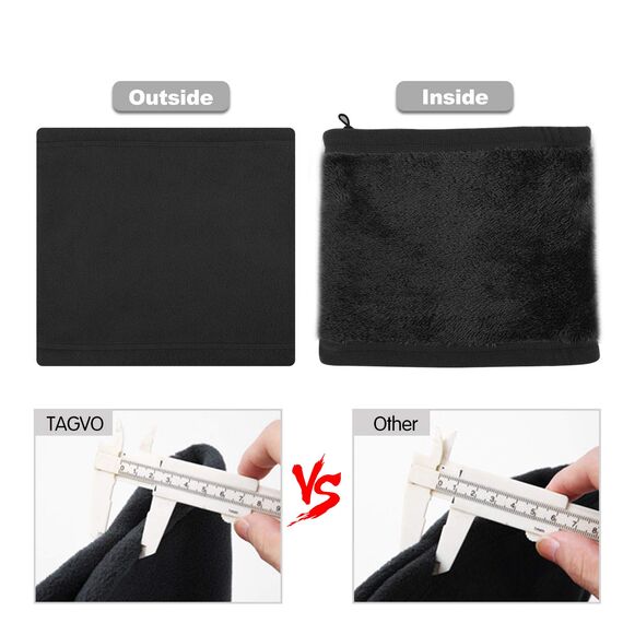 TAGVO Fleece Halswärmer, Winter Thermo Nackenwärmer Schal, Elastische Halsmanschette, Multifunktional Winddichter Ski Halswärmer, Sturmhaubenmaske für Damen und Herren - Universalgröße
