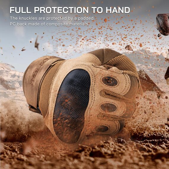 FREE SOLDIER Outdoor Handschuhe Herren Taktische Trainings Motorradhandschuhe Kletter Tactical Handschuhe Vollfinger Handschuhe Gilt für Radfahren Airsoft Militär Paintball (S,Sandfarbe)
