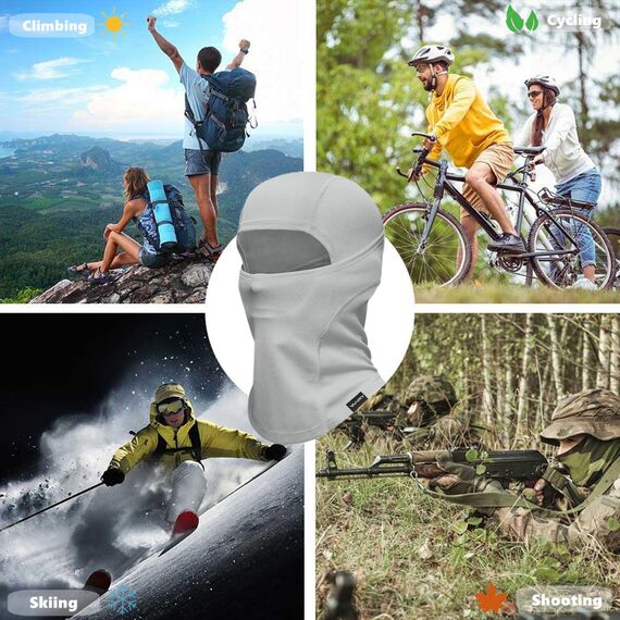 YANIKY Sturmhaube Atmungsaktiv Sturmmaske UV-Schutz Balaclava Herren Damen Gesichtshaube für Motorrad, Fahrrad, Radfahren, Outdoor Sports
