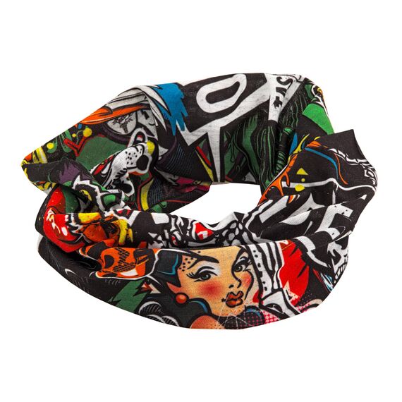 O‘NEAL | Halstuch Schlauch-Schal | Mountainbike Motocross Motorrad | Ungesäumt, Bequemes Material, elastischer Stoff | Neckwarmer Crank | Unisex | Schwarz Multi | Einheitsgröße