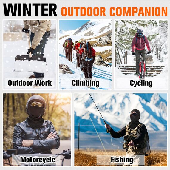 YANIKY Sturmhaube Winddichte Warme Skimaske Fahrrad Sturmmaske Winter Balaclava für Herren Damen Atmungsaktiv Gesichtsmaske für Radfahren, Skifahren, Motorrad, Outdoorsports
