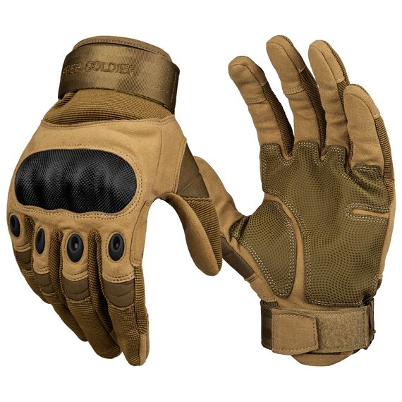 FREE SOLDIER Outdoor Handschuhe Herren Taktische Trainings Motorradhandschuhe Kletter Tactical Handschuhe Vollfinger Handschuhe Gilt für Radfahren Airsoft Militär Paintball (S,Sandfarbe)