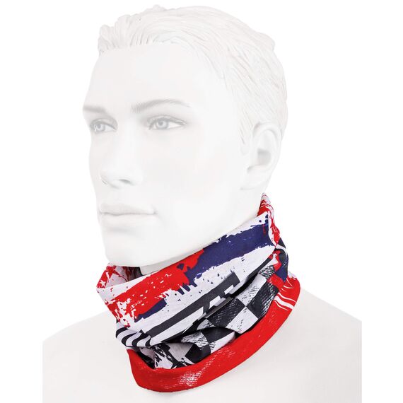 O‘NEAL | Halstuch Schlauch-Schal | Mountainbike Motocross Motorrad | Ungesäumt, Bequemes Material, elastischer Stoff | Neckwarmer USA | Unisex | Rot Weiß Blau | Einheitsgröße