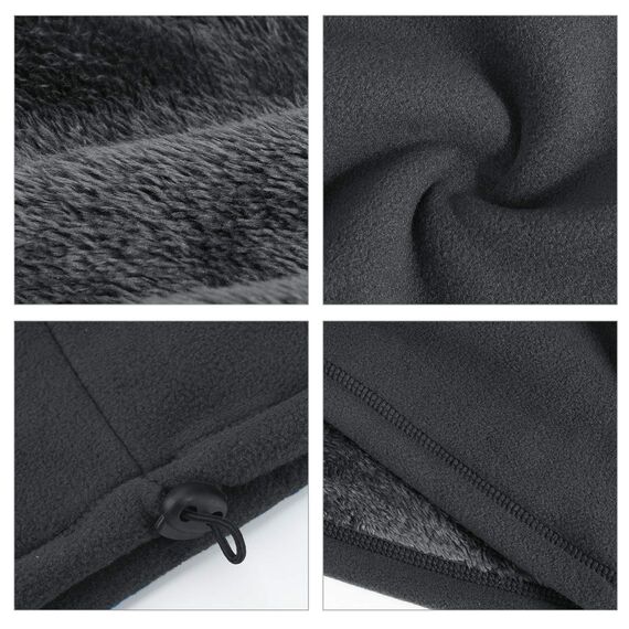 TAGVO Fleece Halswärmer, Winter Thermo Nackenwärmer Schal, Elastische Halsmanschette, Multifunktional Winddichter Ski Halswärmer, Sturmhaubenmaske für Damen und Herren - Universalgröße