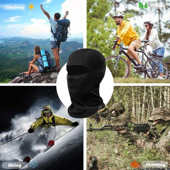 YANIKY Sturmhaube Atmungsaktiv Sturmmaske UV-Schutz Balaclava Herren Damen Gesichtshaube für Motorrad, Fahrrad, Radfahren, Outdoor Sports