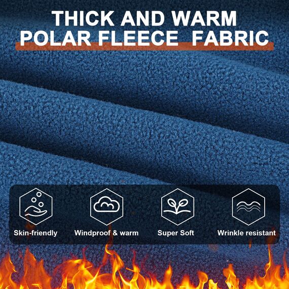 AYPOW Thermo Fleece Sturmhauben Winter, Winddichte Balaclava Gesichtsmaske, Warme Fleecefutter Skimaske Weicht Verstellbare Kapuze Hut Motorrad Fahrrad für Herren Damen Outdoor Skifahren