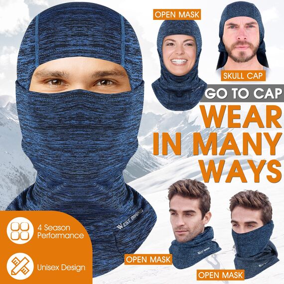 West Biking WESTGIRL Sturmhaube Winter Skimaske, Winddichte warme Gesichtsmaske für Männer Frauen, Kaltes Wetter Thermal Fleece Outdoor Sports Schutzausrüstung für Radfahren, Skifahren, Snowboarden