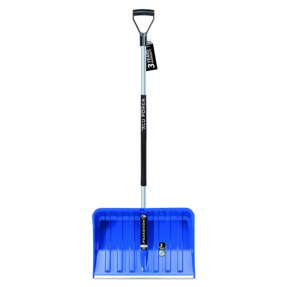 2X Ergonomische Schneeschaufel - Schneeräumer für kleine und große Schneemengen – Kunststoff-Blatt, Aluminiumkante, Aluminium-Stiel mit separatem Griffbereich