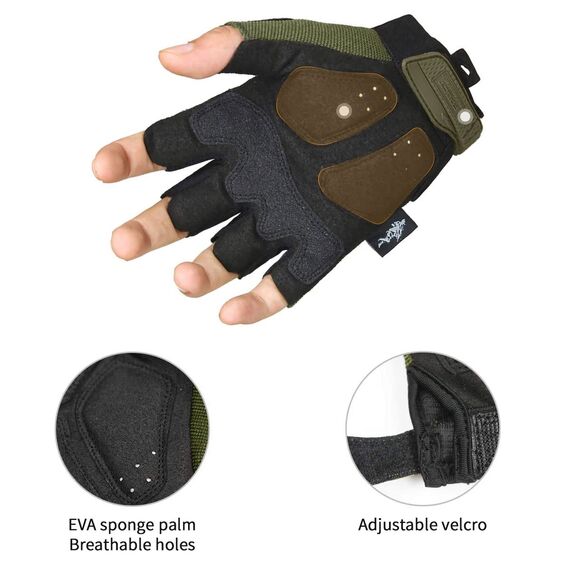 FREE SOLDIER Outdoor Handschuhe Vollfinger Taktische Handschuhe Herren Motorradhandschuhe mit gepolstertem für Fahrrad Airsoft Militär Paintball und andere Outdoor Aktivitäten (Grün, S)