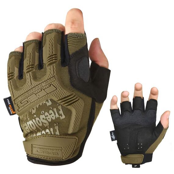 FREE SOLDIER Outdoor Handschuhe Vollfinger Taktische Handschuhe Herren Motorradhandschuhe mit gepolstertem für Fahrrad Airsoft Militär Paintball und andere Outdoor Aktivitäten (Braun, M)