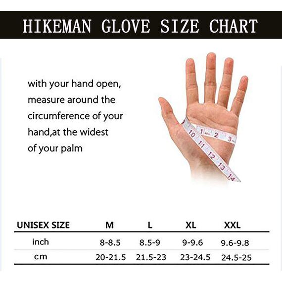 HIKEMAN Handschuhe für Männer und Frauen Touch Screen Hart Knuckle Handschuhe für Outdoor Sport und Arbeit geeignet für Radfahren Motorrad Wandern Klettern Lumbering Heavy Industry (Black, Large)