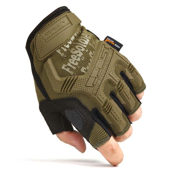 FREE SOLDIER Outdoor Handschuhe Vollfinger Taktische Handschuhe Herren Motorradhandschuhe mit gepolstertem für Fahrrad Airsoft Militär Paintball und andere Outdoor Aktivitäten (Braun, S)