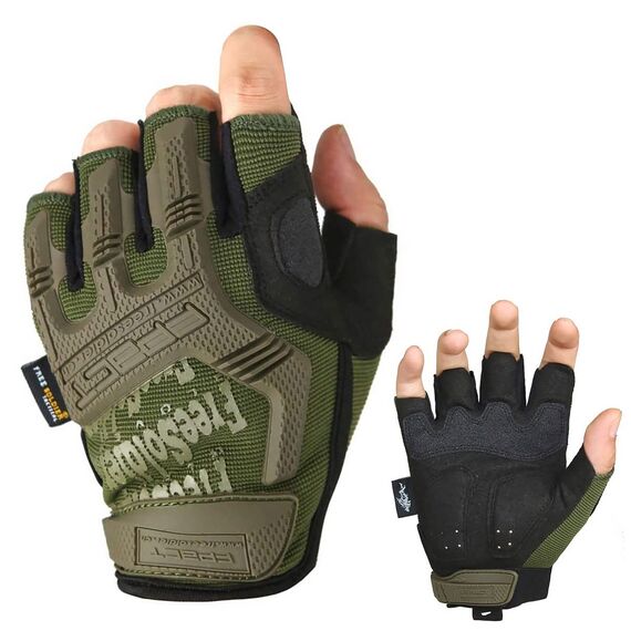 FREE SOLDIER Outdoor Handschuhe Vollfinger Taktische Handschuhe Herren Motorradhandschuhe mit gepolstertem für Fahrrad Airsoft Militär Paintball und andere Outdoor Aktivitäten (Grün, S)