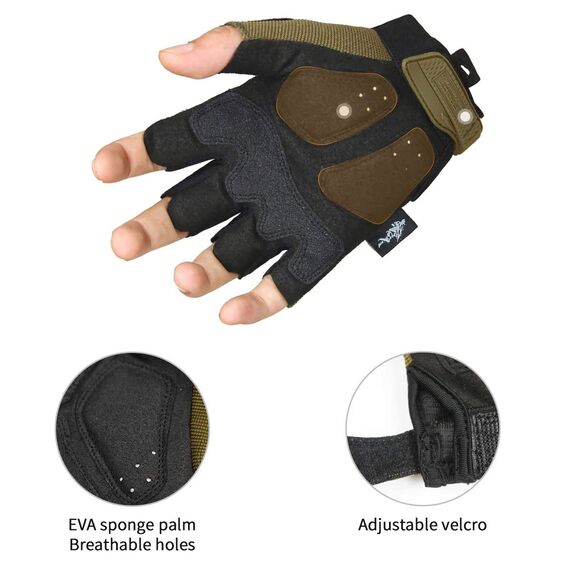 FREE SOLDIER Outdoor Handschuhe Vollfinger Taktische Handschuhe Herren Motorradhandschuhe mit gepolstertem für Fahrrad Airsoft Militär Paintball und andere Outdoor Aktivitäten (Braun, XL)