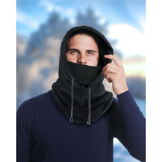 JOKSNK Sturmhaube Winter, Balaclava Gesichtsmaske Herren Damen, Winddichte Vollgesichtsmaske, Fleece Balaclava Skimaske, Motorradmaske, Warme Sturmhaube für Winter Sport und Outdoor Schwarz