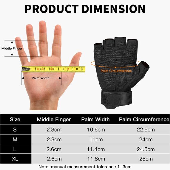 FREE SOLDIER Outdoor Halbfinger Handschuhe Herren Taktische Trainings Motorradhandschuhe Kletter Tactical Gilt für Radfahren Airsoft Militär Paintball (XL, Schwarz)