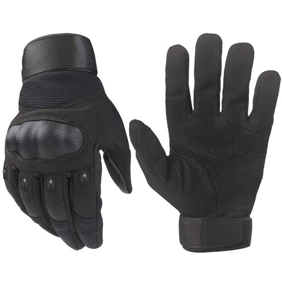 HIKEMAN Handschuhe für Männer und Frauen Touch Screen Hart Knuckle Handschuhe für Outdoor Sport und Arbeit geeignet für Radfahren Motorrad Wandern Klettern Lumbering Heavy Industry (Black, Large)
