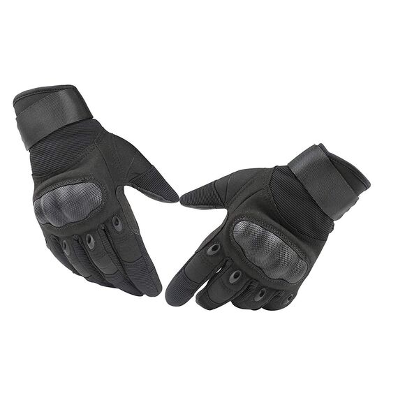 HIKEMAN Handschuhe für Männer und Frauen Touch Screen Hart Knuckle Handschuhe für Outdoor Sport und Arbeit geeignet für Radfahren Motorrad Wandern Klettern Lumbering Heavy Industry (Black, Large)