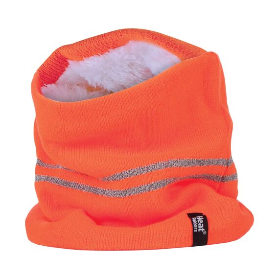 HEAT HOLDERS - Herren neon winter gestrickt arbeit halswärmer/nackenwärmer für die nacht (Einheitsgröße, Orange)