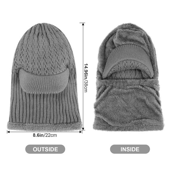 TAGVO Winter Thermo Gesichtsmaske Sturmhauben, Warm Fleecefutter Nackenwärmer, Winddicht Dick Radsport Ski Laufen Gesichtsmaske für Erwachsene Frauen Männer Sport im Freien - Universalgröß