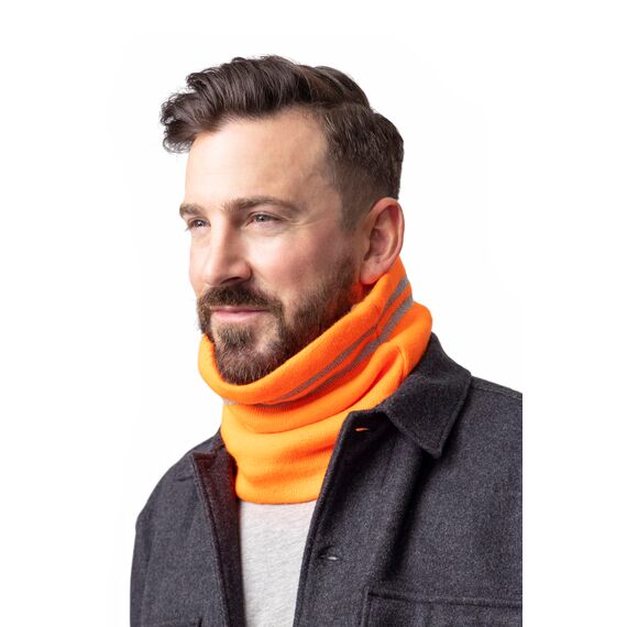 HEAT HOLDERS - Herren neon winter gestrickt arbeit halswärmer/nackenwärmer für die nacht (Einheitsgröße, Orange)