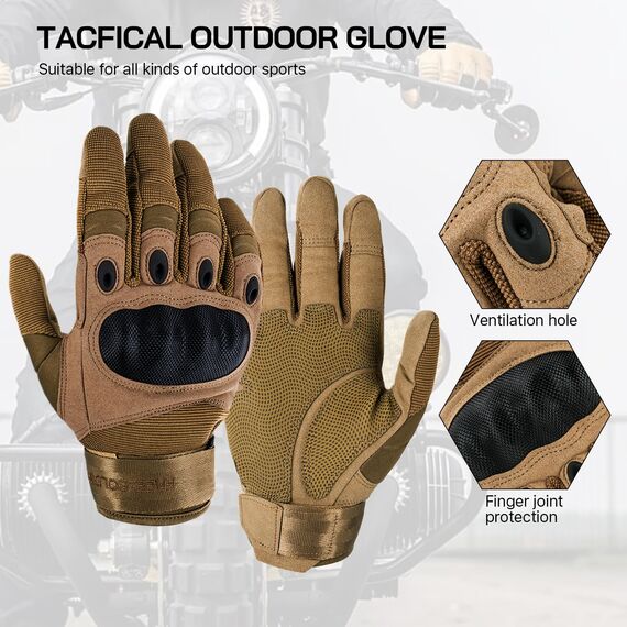 FREE SOLDIER Outdoor Handschuhe Herren Taktische Trainings Motorradhandschuhe Kletter Tactical Handschuhe Vollfinger Handschuhe Gilt für Radfahren Airsoft Militär Paintball (M,Sandfarbe)