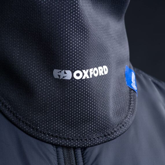 Oxford Products Advanced Sturmkragen, wasserdicht, winddicht, thermischer Motorrad-Halswärmer, Schwarz, L-XL