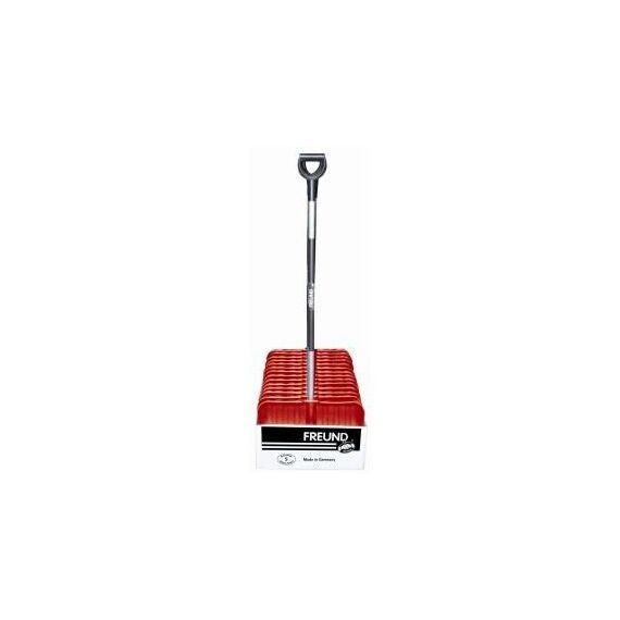 Freund Victoria Schneeschaufel Aluline (Schneeschieber rot, Blattbreite 54 cm, Schaufel mit Aluminiumstiel 125 cm, mit Alu-Profilkante, hoher Seitenrand) 97352